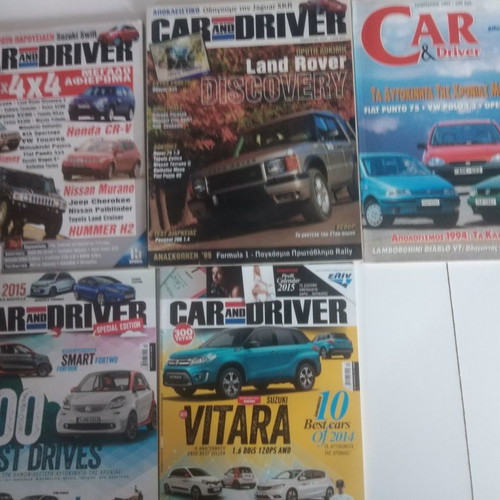 Car and Driver magazines used, pack of 5 issues