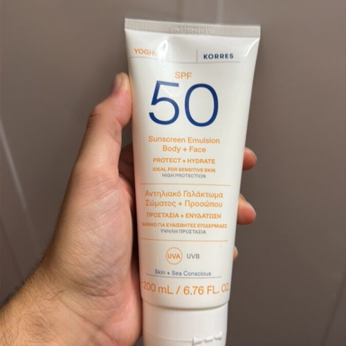 Korres sunscreen SPF 50 for body and face