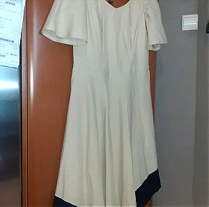 Φορεμα large υψηλής ραπτικής, αφόρετο με σατέν ασύμμετρο τελείωμα