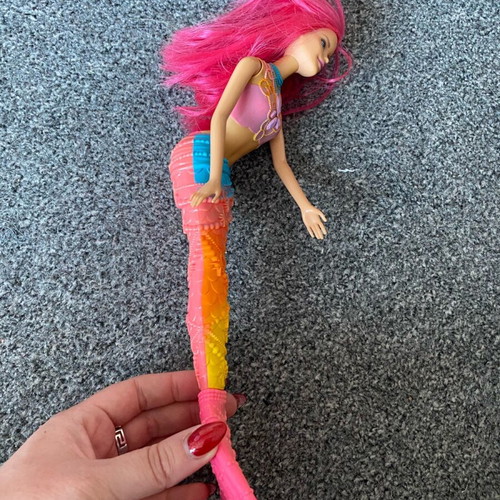 Barbie doll mermaid used Mattel with colorful tail