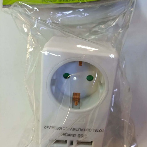 Schuko socket with two USB ports new