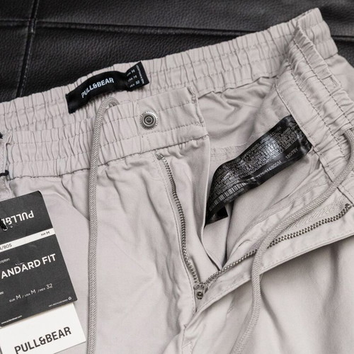 Pull & Bear Cotton Jogger Cargo Pants like new, light gray, size M