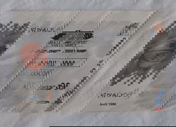 ΕΙΣΙΤΗΡΙΟ,FINAL FOUR,ΠΑΡΙΣΙ,1996.