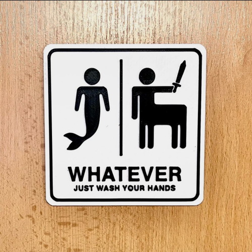 White Wash Your Hands bathroom sign new, modern design