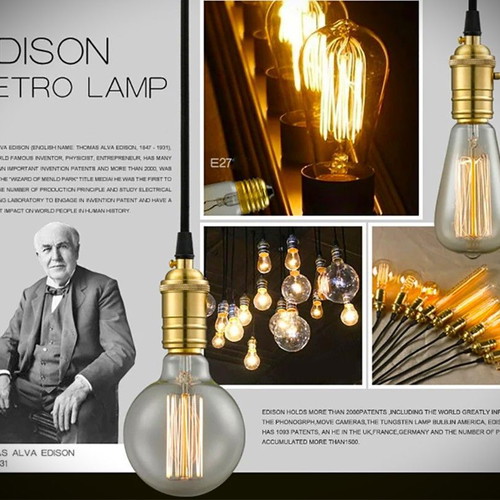 Edison bulb lamp 14cm 40W E27 new retro style