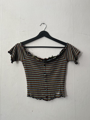 Guess crop top S like new, black multicolor