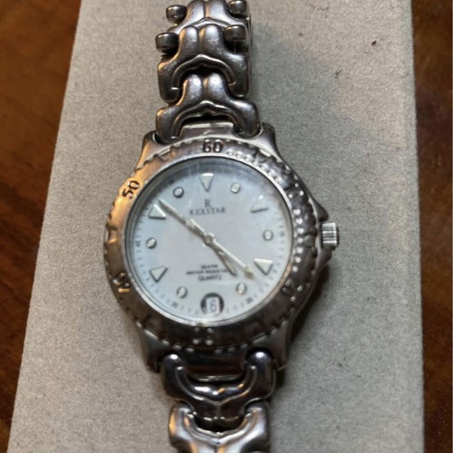 Rexstar vintage women's quartz watch used, stainless steel, 10ATM