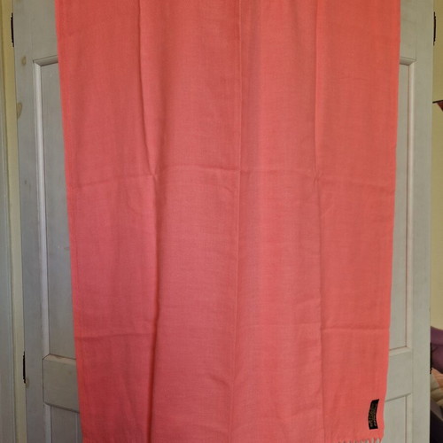 Authentic coral pashmina scarf new, cashmere silk