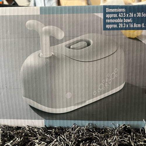 Whale steering potty grey like new with removable bowl