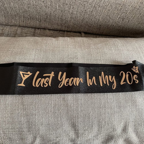 Birthday sash adjustable, new