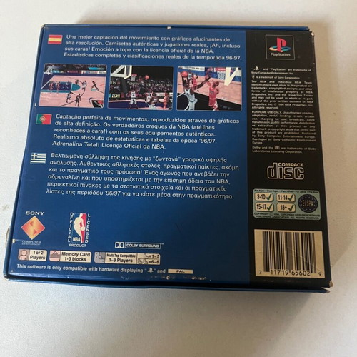 Total NBA '97 Cardboard Edition for PlayStation used with Greek manuals