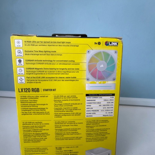 Corsair fans new set of 3 pcs 120mm RGB