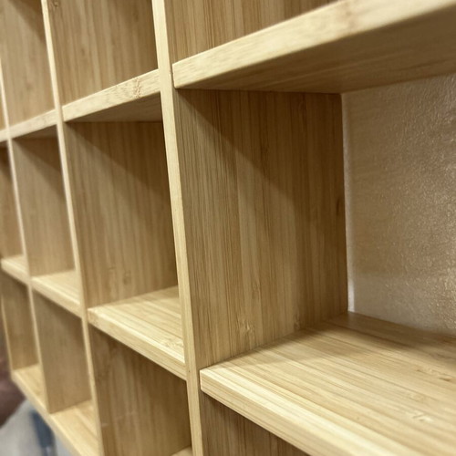 German wall shelf like new, natural bamboo with compartments