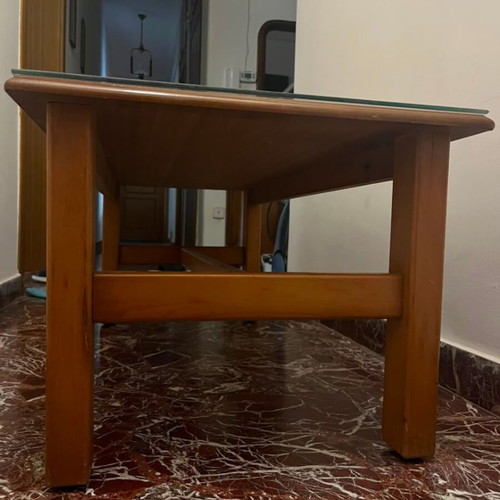 Coffee table used with glass top, 1 meter length