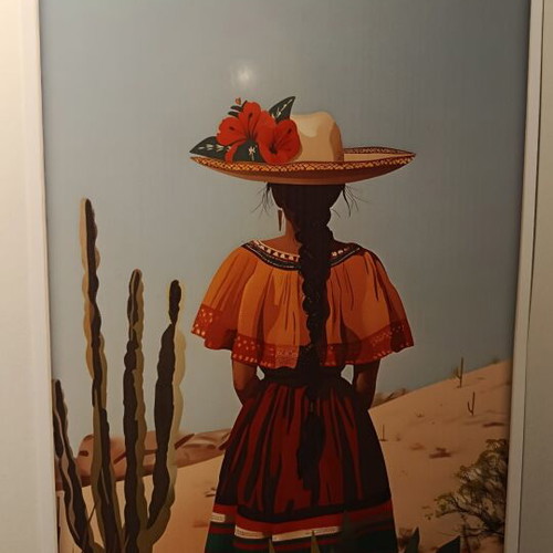 Painting of a Woman A4 Poster