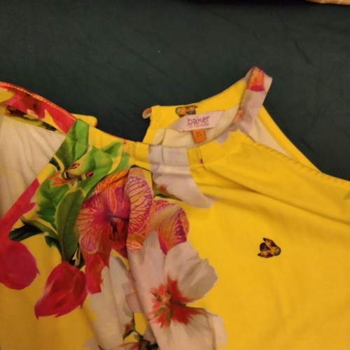 Ted Baker maxi dress yellow floral for girls size 8-9 years
