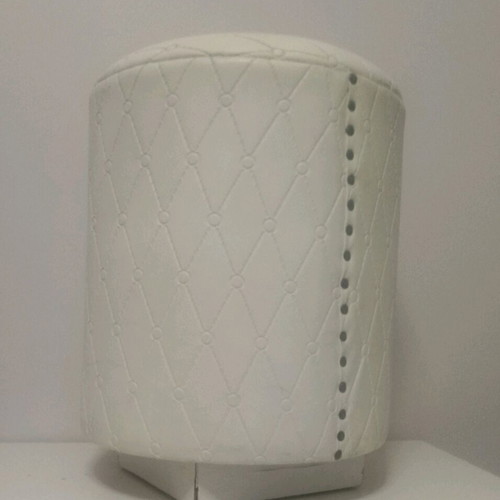 White stool used 45x35 cm with MDF frame and elastic seat