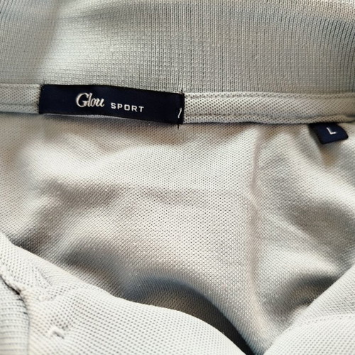 Glou men's polo shirt, light blue, size Large