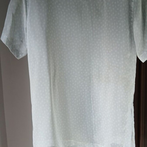 Transparent vintage shirt one size, new, turquoise and white