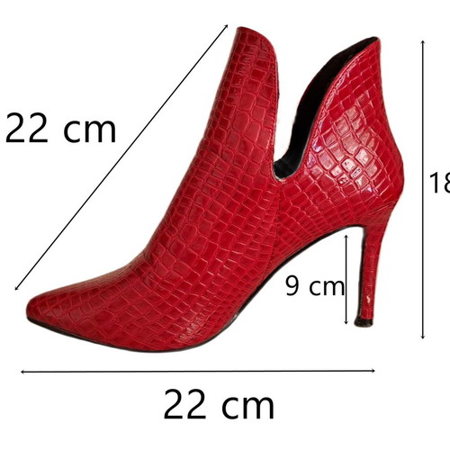 Just Me women's ankle boots used, red, size 37