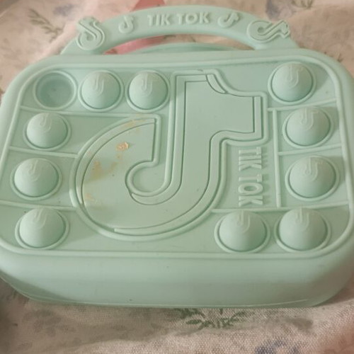 Popit TikTok Silicone Shoulder Bag like new, turquoise