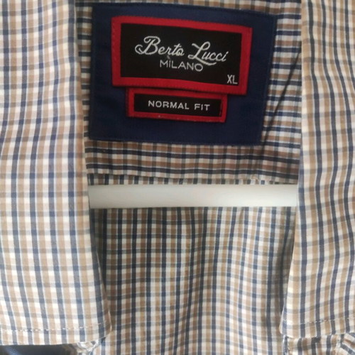 Berto Lucci shirt XL used, gray checkered