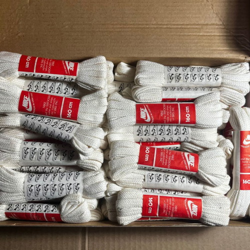 Nike Swoosh shoelaces 160cm white new