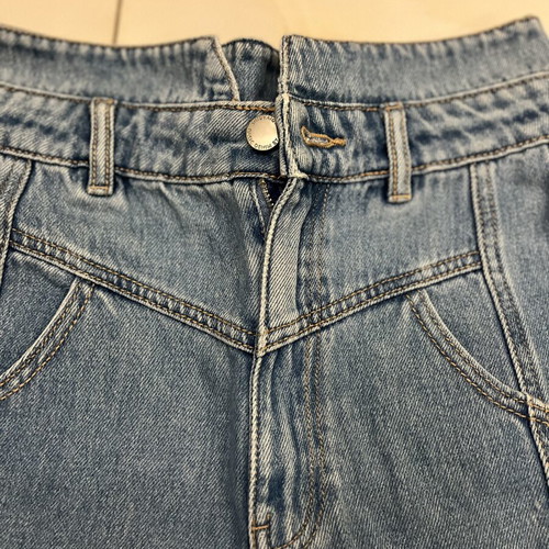 High Rise Denim Shorts Stradivarius size 36 like new, blue