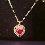 Swarowski set heart pink like new