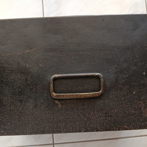 Victorian Metal Safe Used Fireproof Document Box Milner & Son Liverpool