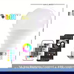  Έξυπνη Πολύχρωμη LED Λάμπα RGB+CCT – Με APP & Τηλεχειριστήριο, 3W, Α' Κλάση (Καινούργια)