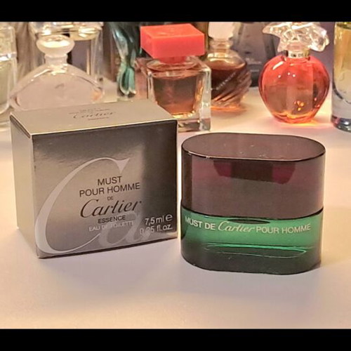 Must de Cartier Essence Pour Homme vintage miniature perfume