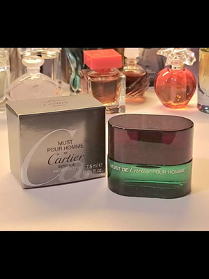 Must de Cartier Essence Pour Homme vintage miniature perfume