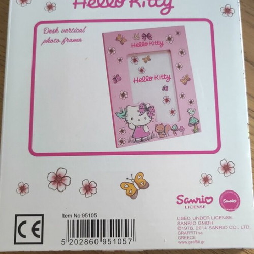 Hello Kitty wooden photo frame pink, new