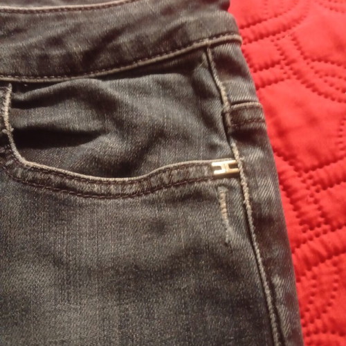 Elisabetta Franchi Blue Jean No27 Like New, Elastic, Flared