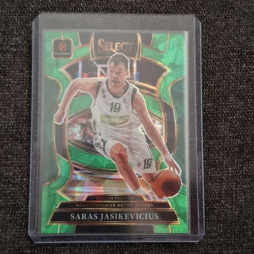 Sarunas Jasikevicius Panini Select EuroLeague Green Prizm card