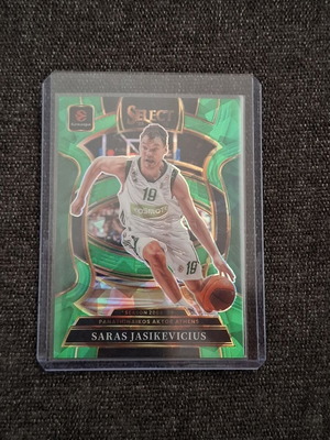 Sarunas Jasikevicius Panini Select EuroLeague Green Prizm card