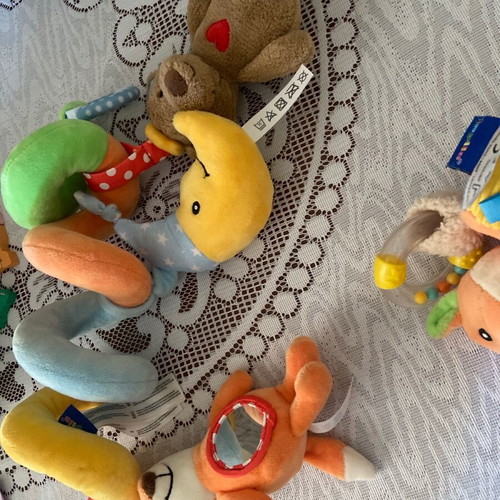Stroller toys used, set of 2 pieces