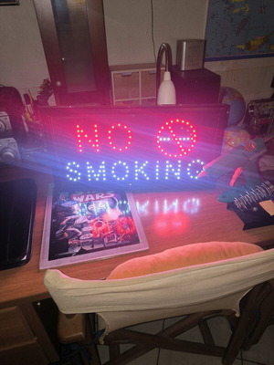 Led No Smoking Sign like new, 50x27 cm