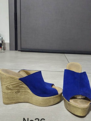 Platform sandals like new, size 36, blue