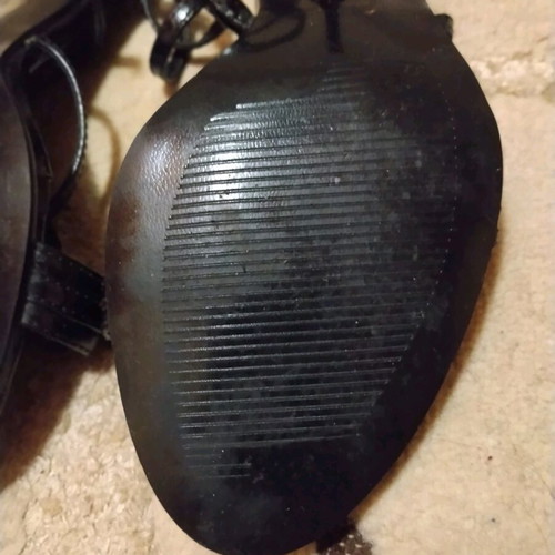 Sabino sandals like new, black with rhinestones and crisscross straps