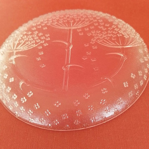 Rosenthal Flower Rain set of 6 vintage handmade crystal serving plates