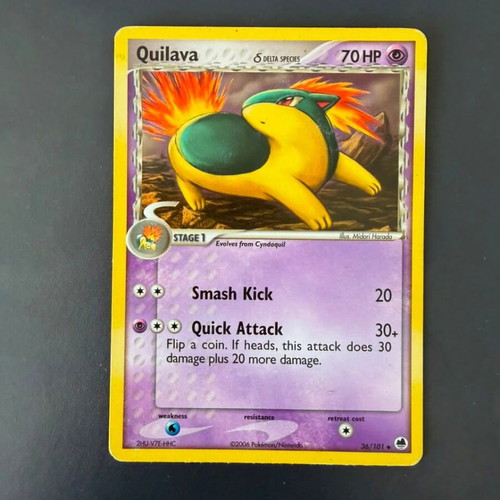 Quilava 36 Delta Species Pokemon TCG card like new