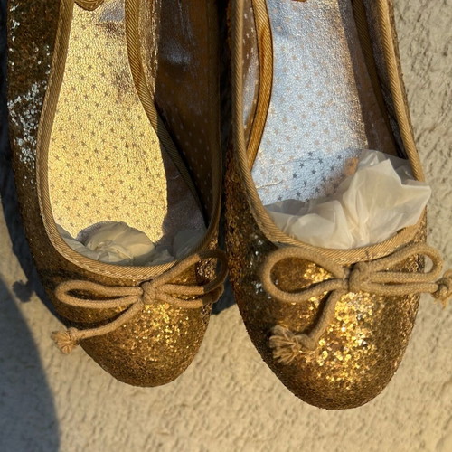 Ballerinas gold color size 38 used