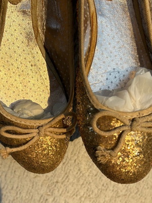 Ballerinas gold color size 38 used