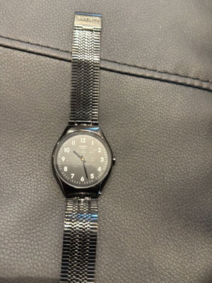 Ρολόι Swatch Irony σαν καινούργιο, μαύρο, μπρασελέ από ανοξείδωτο ατσάλι