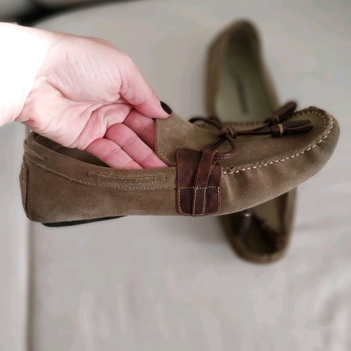 Gianna Kazakou suede moccasins like new, soft and barely worn