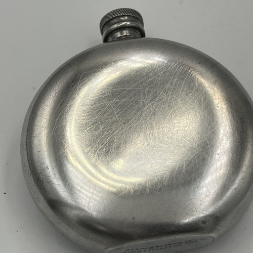 Sheffield Rose English Pewter flask used, about 10cm