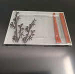 Glass serving tray like new