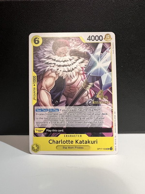 Charlotte Katakuri One Piece TCG card 4th Anniversary stamped